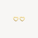 Blush 7360YGO zlatne minđuše 14ct Gold Heart Shape Stud 5mm
