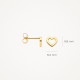 Blush 7360YGO zlatne minđuše 14ct Gold Heart Shape Stud 5mm