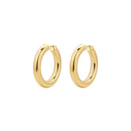 Brosway Aura minđuše alke BAU23 Timeless Hoops Gold Tone 25mm