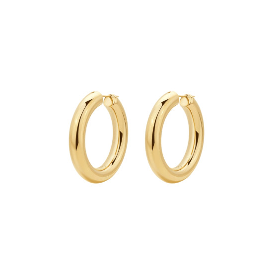 Brosway Aura minđuše alke BAU23 Timeless Hoops Gold Tone 25mm