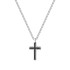 Brosway Backliner BBC01 muška ogrlica Black Cross Pendant Silver Stainless Steel 70cm