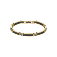 Brosway Backliner BBC12 muška narukvica Wind Rose Gold Tone Black Stainless Steel 210mm