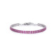 Brosway BEI098 narukvica dvoredna Desideri Tennis Pink Cubic Zirconia Silver Tone