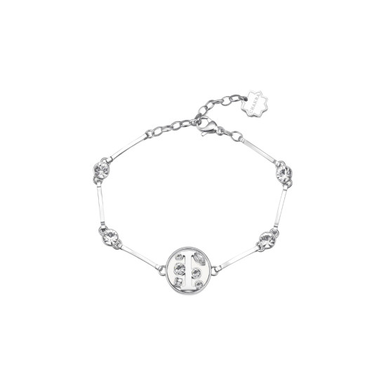 Brosway Chakra BHKB057 narukvica Alfabet I Silver Stainless Steel Swarovski Crystal-Slovo I