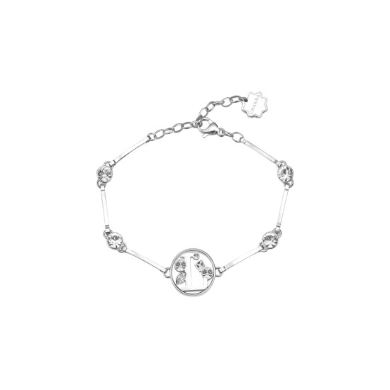 Brosway Chakra BHKB060 narukvica Alfabet L Silver Stainless Steel Swarovski Crystal-Slovo L