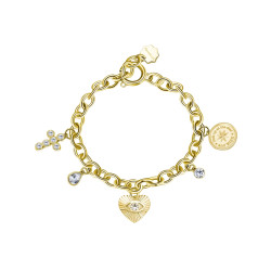 Brosway Chakra BHKB120 narukvica Symbols of Protection and Love Cuore Gold Tone Stainless Steel- Simboli zaštite i ljubavi