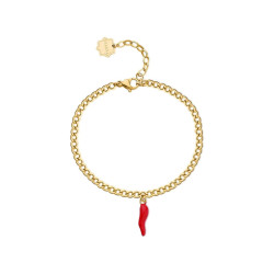 Brosway Chakra BHKB140 narukvica Good Luck Cornicello Gold Stainless Steel -Italijanski crveni rog zaštita od uroka 