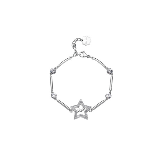 Brosway Chakra BHKB161 narukvica Mom Love Silver Tone Stainless Steel Swarovski Crystal-Ljubav za mamu