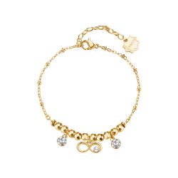 Brosway Chakra BHKB262 narukvica Infinity Gold Tone Stainless Steel 19cm Crystal Details