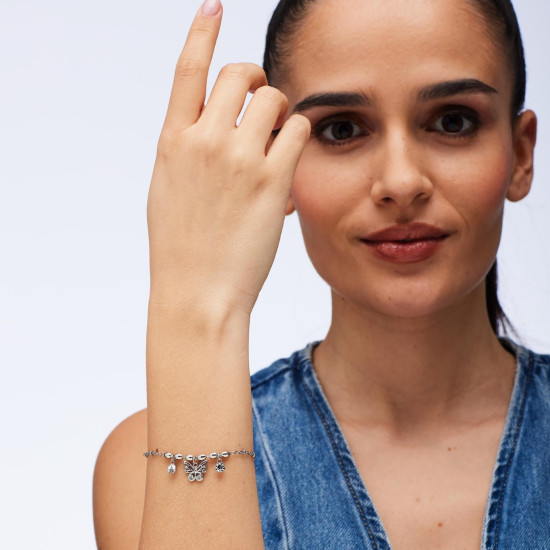 Brosway Chakra BHKB267 narukvica Mystic Butterfly Silver Stainless Steel Swarovski Crystal- Leptir novog početka i unutrašnje snage