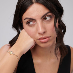 Brosway Chakra BHKB282 narukvica Amore Gold Tone Stainless Steel Swarovski Crystal-Simboli ljubavi i nežnosti