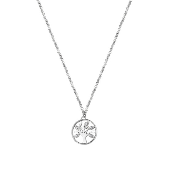 Brosway Chakra BHKN093 ogrlica Tree of Life Silver Tone Stainless Steel 48cm