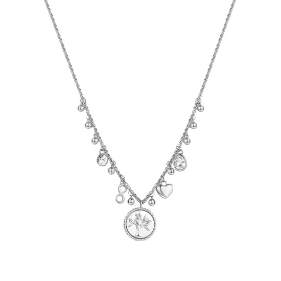 Brosway Chakra Mystic BHKN100 ogrlica Tree of Life-Infinity & Love Silver Tone Stainless Steel 50cm POKLON IDEJA