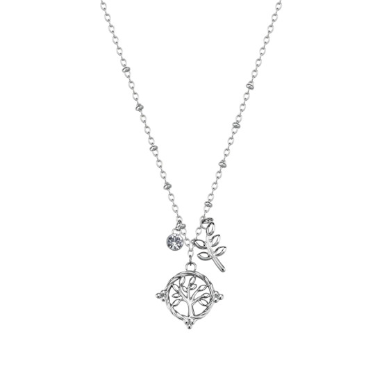 Brosway Chakra BHKN187 ogrlica Tree of Life Silver Tone Stainless Steel 56cm