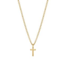 Brosway BIK30 muška ogrlica INK Cross Gold Tone Stainless Steel