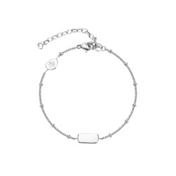 Brosway Essential BNL073 narukvica Minimalist Central Plate Silver Stainless Steel-Simbol balansa