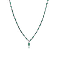 Brosway BTD002 muška ogrlica Riptide Malachite Pendant Silver Stainless Steel