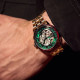 BULOVA 96A329 muški sat Sutton Automatic Full Skeleton Silver Tone Stainless Steel Sapphire Crystal Green Dial 40mm