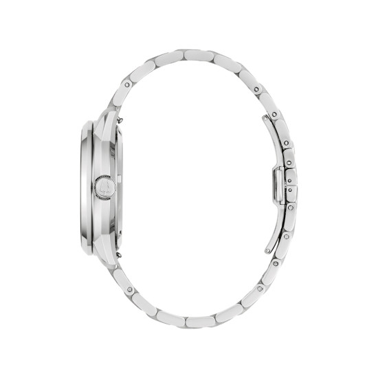 BULOVA 96A329 muški sat Sutton Automatic Full Skeleton Silver Tone Stainless Steel Sapphire Crystal Green Dial 40mm