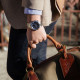BULOVA 96B256 muški sat Marine Star Chronograph Silver Tone Stainless Steel Orange Detail Blue Dial 44mm 10ATM