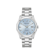 BULOVA 96B469 muški sat Surveyor Automatic Silver Tone Stainless Steel Sapphire Crystal Sunray Sky Blue Dial 39mm