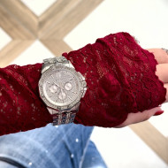 BULOVA 96C134 unisex sat Octava Multifunction Silver Stainless Steel 300 Crystals 41mm
