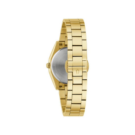 BULOVA 97P172 ženski sat Surveyor Classic Gold Tone Sapphire Crystal Mother-of-Pearl Dial 31mm 11 Diamonds