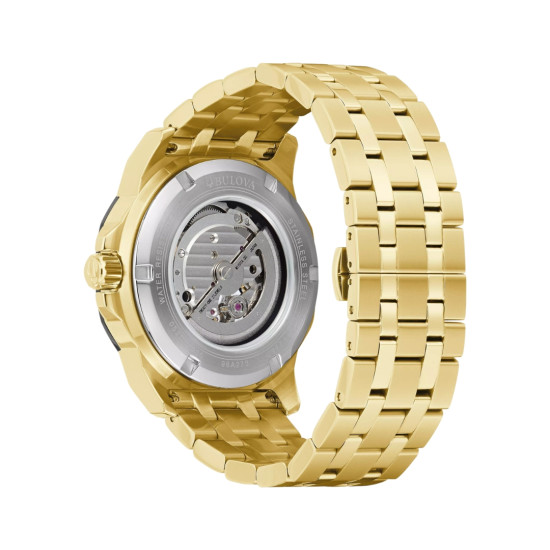 BULOVA 98A273 muški sat Marine Star Automatic Gold Tone Black Detail 44mm 20ATM