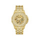 BULOVA 98A292 unisex sat Octava Crystal Automatic Gold Tone Luxury 251 Crystals Skeleton Dial 42mm