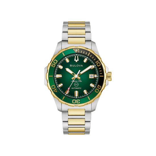 BULOVA 98B467 muški sat Marine Star Automatic Two Tone Sport Style Emerald Green Dial 41mm 20ATM