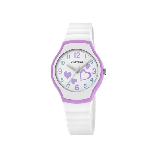 Calypso K5806/1 ženski tinejdž sat Purple Hearts silikonski kaiš 31mm
