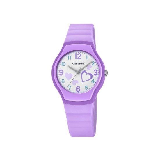 Calypso K5806/3 ženski tinejdž sat Purple Hearts silikonski kaiš 31mm