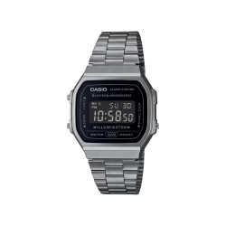 Casio Vintage A168WGG-1B unisex Iconic Retro All Graphite Gun Metal