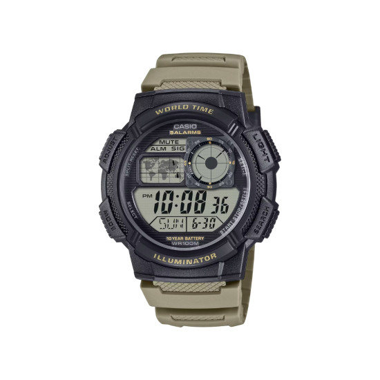 Casio AE-1000W-5A muški sat Digital Sport Travel Aviation Earth Edition 10ATM