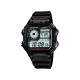 Casio AE-1200WH-1A muški sat World Time Square All Black 10ATM