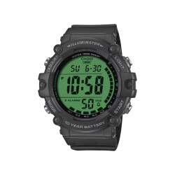 Casio AE-1500WHC-1A muški sat XL Round Digital All Black Green detail 10ATM