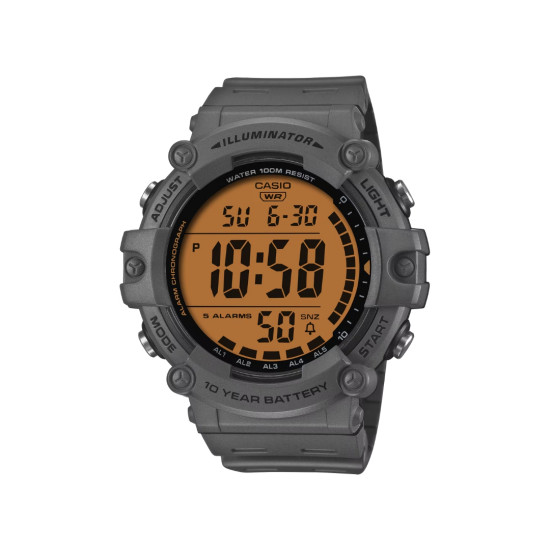 Casio AE-1500WHC-8A muški sat XL Round Digital All Taupe Orange detail 10ATM