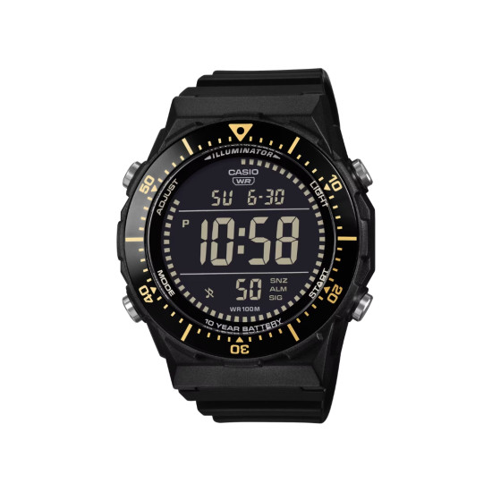 Casio AE-1700H-1B muški sat XL Round Digital All Black Yellow detail 10ATM