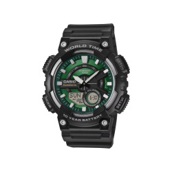 CASIO AEQ-110W-3A2 muški sat Sport Performance Black Analog-Digital Edition Deep Green Sunray Dial 48mm 10ATM