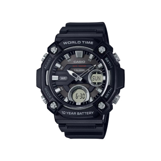 Casio AEQ-120W-1A muški sat Sport Digital XL All Black Graphite Detail 10ATM