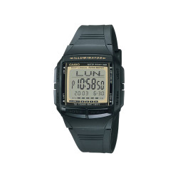Casio DB-36-9A muški sat ILLUMINATOR Digital Telememo Dual Time Full Black Gold Detail 36mm