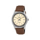 Casio Edifice EFR-109L-7A muški sat Vintage Sport Off-White Dial 38mm Brown kožni kaiš 10ATM NOVO