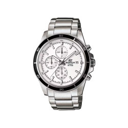 Casio Edifice EFR-526D-7A muški sat Classic Line Chronograph Mid-Size White Dial 10ATM