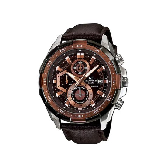 Casio Edifice EFR-539L-5A muški sat Copper Bronze XL Chronograph Racing Inspired 49mm 10ATM Sport Luxury
