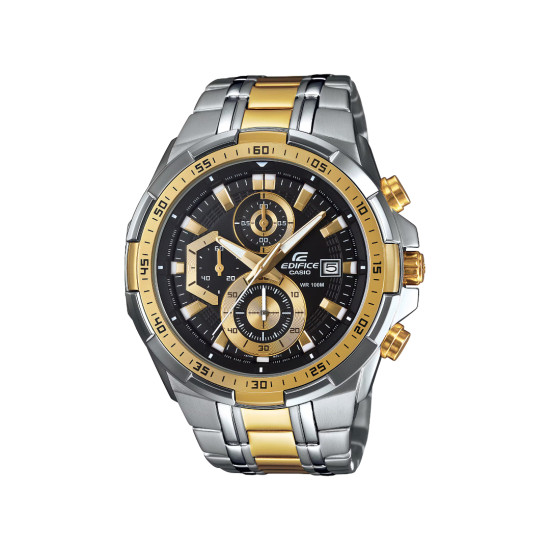 Casio Edifice EFR-539SG-1A muški sat Black & Gold Bold XL Two Tone Chronograph 49mm Sport Elegance 10ATM