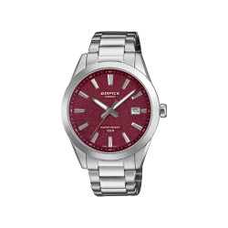 Casio Edifice EFV-160D-4A muški sat Motorsport Heritage Bordo Wine Sendblasted Dial 40mm 10ATM