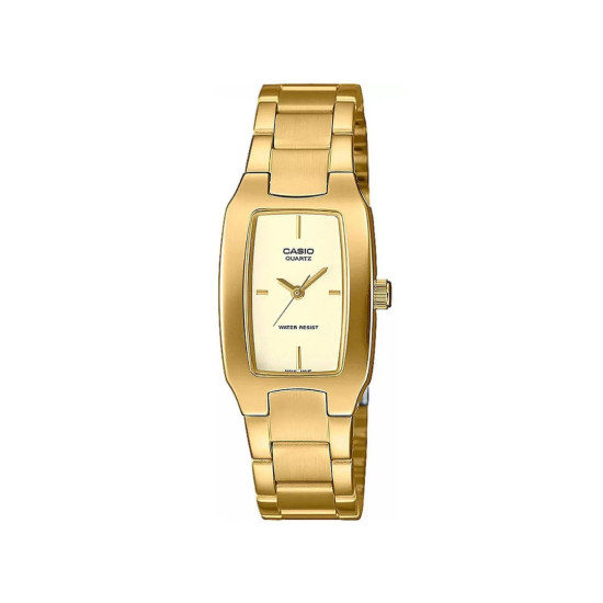 Casio LTP-1165PN-9C ženski sat elegantan pravougaono kućište Timeless Classic Style Gold Tone Champagne Dial Edition 21mm