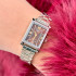 Casio LTP-1234DD-5A ženski sat pravougaono kućište elegantan Old Money Style Gold Detail Sunray Burgundy Color Dial 21mm