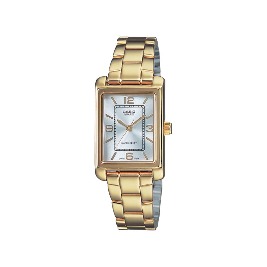 Casio LTP-1234PG-7A ženski sat pravougaono kućište Gold ton
