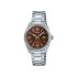 Casio LTP-1302DD-5AV ženski sat Analog Date Silver Stainless Steel Heritage Fluted Bezel Sunray Burgundy Brown Dial 30mm